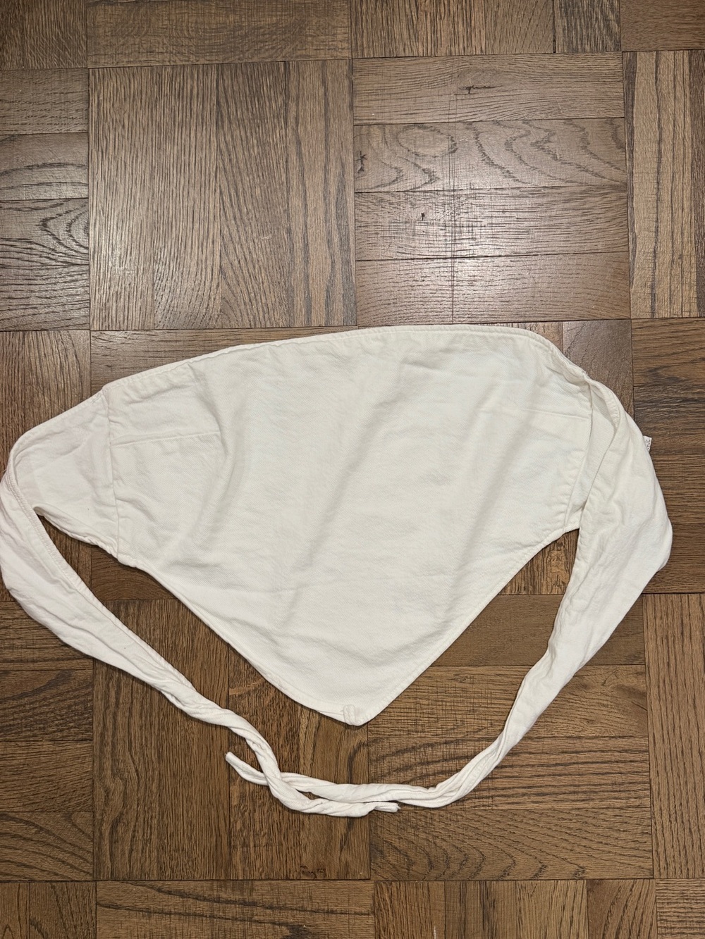 Zara White Cotton Bandana-Style Women's Top